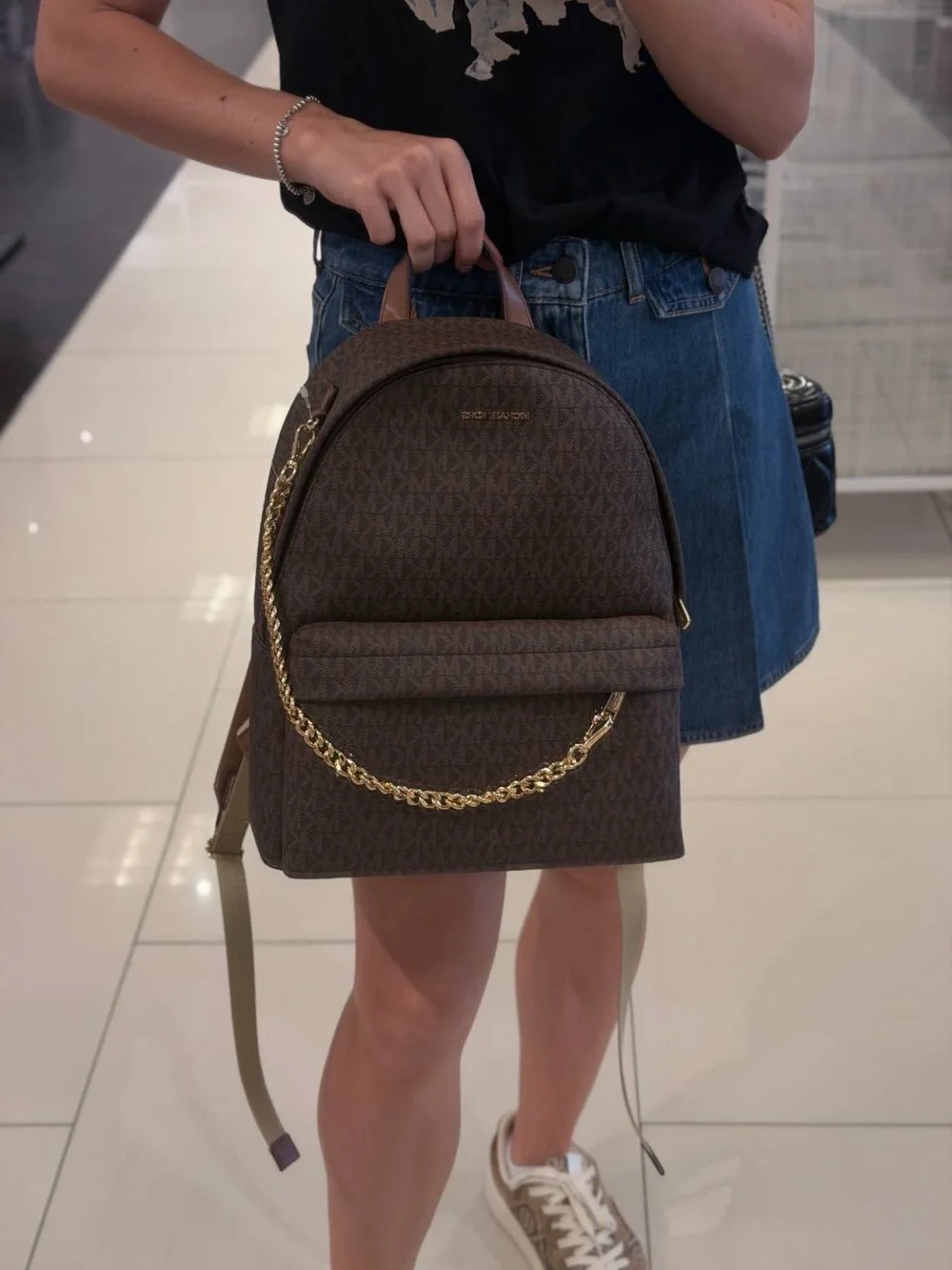 Michael Kors Brown Monogram Backpack